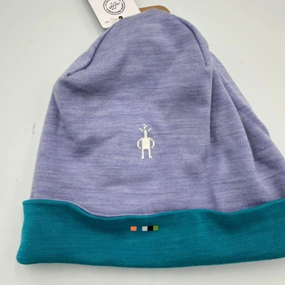 Smartwool Kids Thermal Reversible Cuffed Beanie‎ Purple Mist Heather SW018019A17